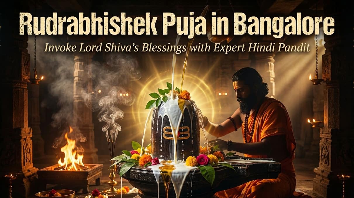 North Indian pandit in Bangalore arranging Shiva abhishek ceremony